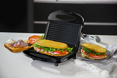 Chefman Electric Contact Grill Griddle, Kapalı Çift Kapalı Sandviç Makinesi, Yapışmaz Plakalar ve Soğuk Dokunmatik Saplı, Mutfak