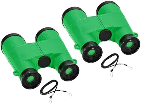 KFıdFran 2 adet Oyuncak Dürbün 6X35 Kompakt Katlanabilir Dürbün Yeşil Kuş Gözlemciliği Yürüyüş Kamp için Boyun Askısı ile(2