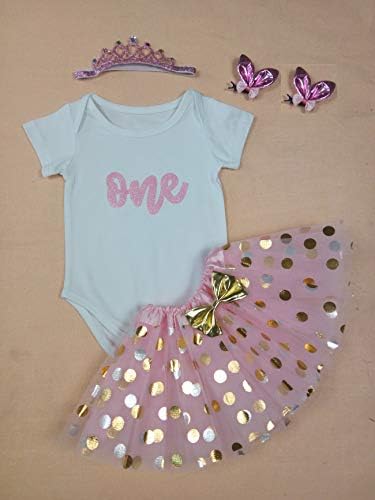 AİSHİONY Bebek Kız ' 1st Doğum Günü Tutu Onesie Etek Elbise Kıyafet