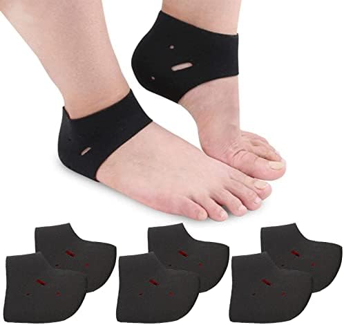 RMİSODO 6 Pcs / 3 Pairs Topuk Nemlendirici Çorap, Topuk Onarım Çorap için Kuru Sert Kırık Ayak, Anti-kayma burnu açık Çorap,