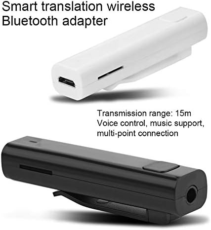 dxS8hhuo Taşınabilir 1 Adet Ses Anında Taşınabilir Çoklu Dil Bluetooth Ses Çevirmen Kulaklık-Beyaz