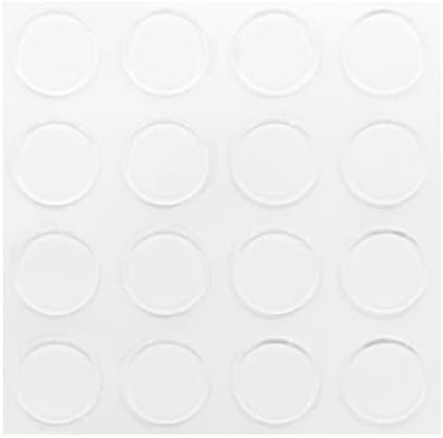 Cam Masa Üstü Tamponlar-16 Paket-İnce Şeffaf Tampon Pedleri - 1.23 İnç Yuvarlak Kauçuk Tamponlar Kendinden Yapışkanlı-Cam Masa