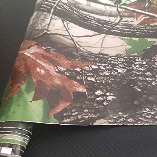 Queenbox 10x152 cm Camo Vinil Sarar, Woodland Doğa Kamuflaj Kendinden Yapışkanlı Araba Sticker Çıkartma Film Hava Yayın Rulo,