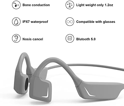 SeJaımıny Bluetooth kablosuz kemik ıletim Spor açık kulak kulaklıklar ile gece LED ışıkları Ter dayanıklı kablosuz su geçirmez