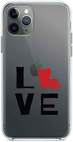 Distinctİnk Temizle Darbeye Hibrid Vaka iPhone 13 Pro MAX ( 6.7 Ekran) - TPU Tampon, Akrilik Geri, Temperli Cam Ekran Koruyucu-Louisiana-Aşk