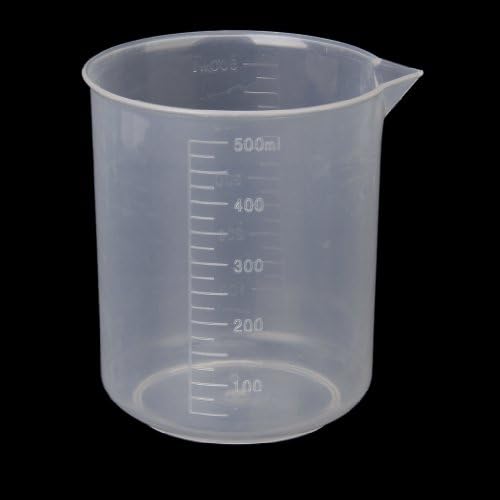 SDENSHI 50-500 ml Mutfak Laboratuvar Test Plastik Mezun Ölçüm Beher Kupası Konteyner