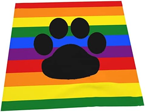 Eşcinsel Kürklü Gurur Bayrak Hediye Gökkuşağı LGBT Peçete Cloth20 * 20in 6 adet