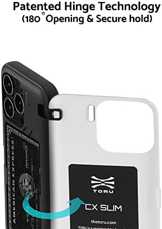 TORU CX Slim, iPhone 13 Pro Cüzdan Kılıfıyla Uyumlu - Koruyucu Çift Katmanlı Şok Emici Tampon Kabuk ve Gizli Kart Tutuculu