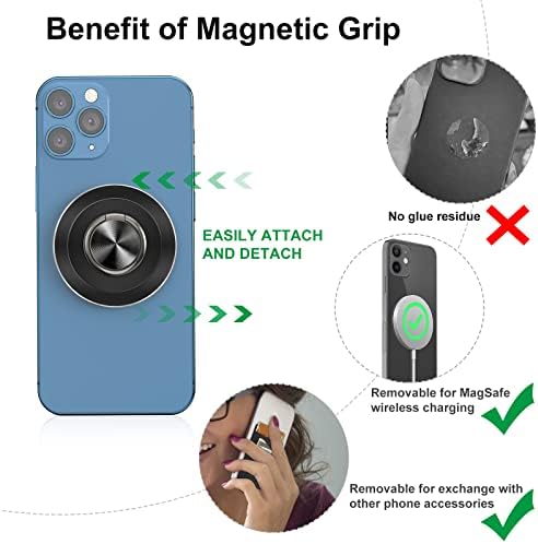Manyetik Telefon Kavrama, CİSİD Manyetik Bankası iPhone 12 13 Mini Pro Max Mag Güvenli PopSocket Telefon Halka Tutucu Parmak