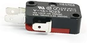 Yeni Lon0167 AC 250 V 15A Mikro Limit Anahtarı Düğmesi SPDT Yapış Eylem CNC Ev 10 Adet(AC 220 V 15A Mikro Endschalter Düğmesi