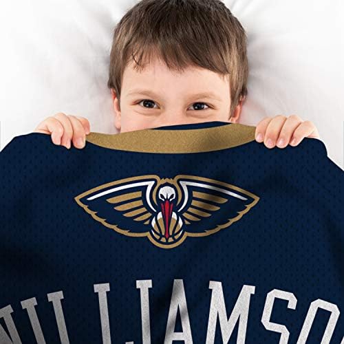 Uyku Takımı New Orleans Pelikanları Zion Williamson 60 x 80 Rachel Peluş Battaniye-NBA Forması Atmak