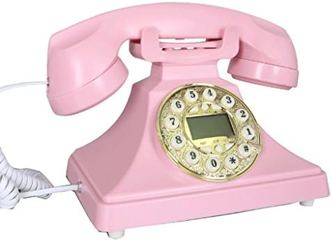 Telefon Eski Moda Telefon, Avrupa Ofis Ev Antika Bant Eller-Serbest Metal Döndür Amerikan Retro Sabit Ev Dekorasyon (Renk: