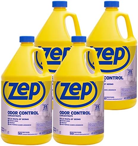 Zep Koku Kontrol Dezenfektan Konsantresi-1 Galon (4'lü Kasa) ZUOCC128-Çok Yüzeyli Dezenfektan, Koku Giderici ve Koku Giderici