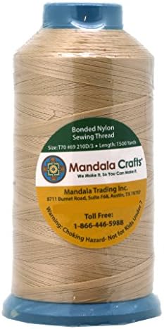Mandala El Sanatları Deri, Döşeme, Kot Pantolon ve Dokuma Saçları Dikmek için Bağlanmış Naylon İplik; Ağır Hizmet Tipi; 1500
