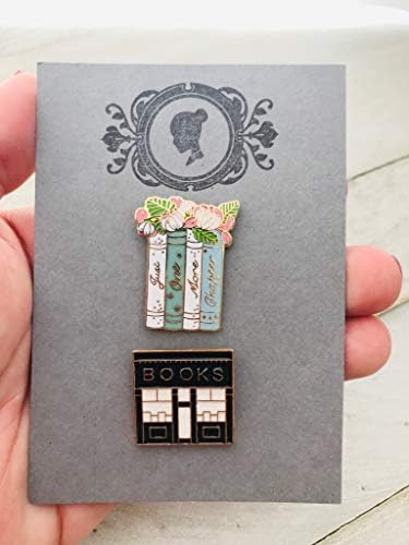 2 parça Emaye Pin Seti Kitap Lover pins çanta veya giysi için 1.25 İnç PinBack Sırt Çantası Pins Düğmeler Hediye Kitap Lover