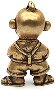 wlsdhjfo Büstü El Yapımı Heykeller Antik Pirinç Maymun Minyatürleri Figürler Bakır Metal masa süsü Hayvan Heykel Modeli Ev