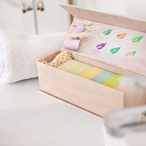 Organik Sabun Vücut Banyo Çubukları-6 Adet Doğal El Yüz Sabun Çubukları Shea Yağı, Fantezi Hediye kutu seti Vegan Banyo Sabunu