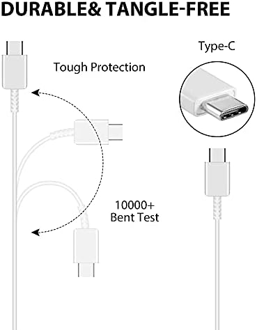 VOLT PLUS TECH Hızlı Adaptif Turbo 18W Çift Bağlantı Noktalı USB Araç Şarj Kiti, USB Tip-C Kablo ile Porsche 2020 Taycan için