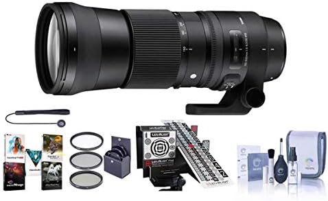 Adorama Sigma 150-600mm F5 - 6.3 DG OS HSM Çağdaş Nikon için Lens-Bundle w / LensAlign MkII Odak Kalibrasyon Sistemi, Temizleme