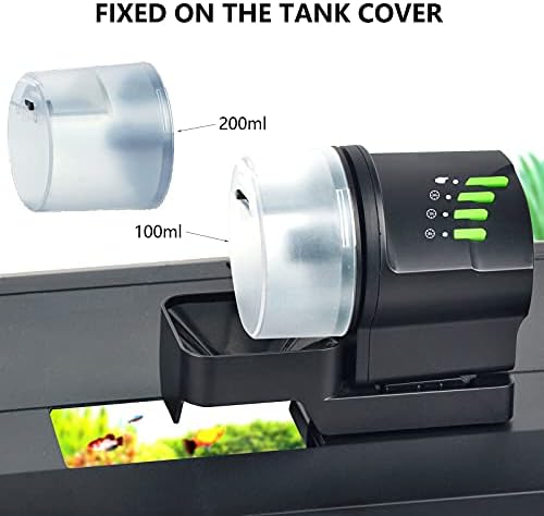 DXOPHİEX Otomatik Balık Besleyici Gıda Dağıtıcı Tatil Besleyici Powered by Pil ve USB için Balık Tankı Akvaryum ve Kaplumbağa