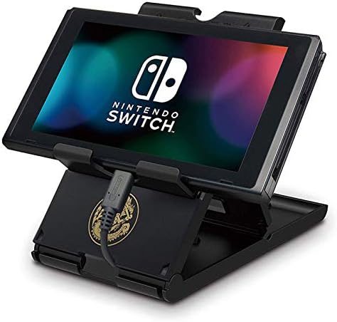 Seyahat Taşıma için 7 Kart Tutucu ile Nintendo Switch Oyun Çantası PlayStand - Zelda Sheikah Slate Siyah