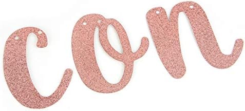 WeBenison Glitter Tebrikler Afiş Tebrikler Grad-Evlilik Yıldönümü-Bebek Duş-Doğum Günü-Emeklilik Parti Dekor Malzemeleri Gül