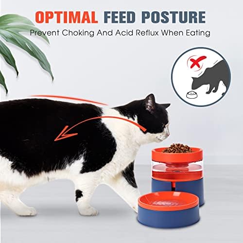 Otomatik Kedi Köpek su sebili ve Besleyici Seti, 1L Kapasiteli pet yiyecek kasesi ile kedi su kasesi Dağıtıcı için Küçük Orta