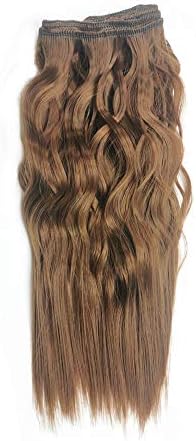 CliCling 6 adet/grup Uzun Kıvırcık Sentetik Saç Atkı El Sanatları için BJD/SD/Bly Bebek Peruk DIY Saç Atkı Yetişkin için 8x40