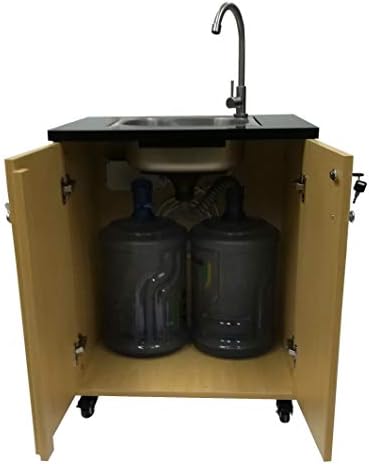 FixtureDisplays ® Taşınabilir Lavabo Kendi Kendine Yeten El Yıkama İstasyonu Mobil Lavabo Su Çeşmesi Taşınabilir Lavabo Su