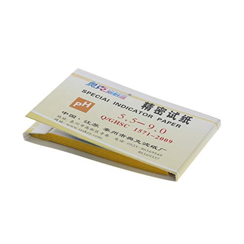 Othmro pH Test Kağıdı 1 Paket 80 Şerit Şekli Hassas Asitlik Tablosu 6.4-8.0 pH Bira Yapımı, Homebrew Fizik Bilimi