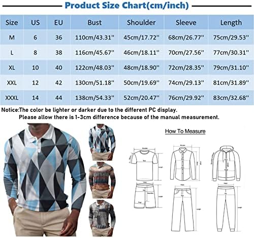 ZDFER Polo Gömlekler Mens için, Düzenli Fit Uzun Kollu Düğme Turn-Aşağı Yaka Kazak Slim Fit Casual Elbise Gömlek Tops