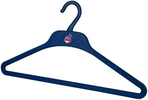 MLB Cleveland Indians Elbise Askıları (3'lü Paket), 17,5 x 6,5 inç, Mavi