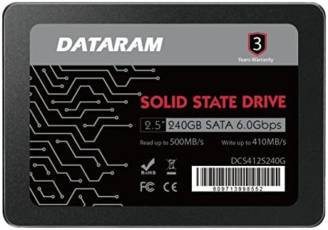 DATARAM 240 GB 2.5 SSD Sürücü Katı Hal Sürücü ASUS Başbakan X299-A ile Uyumlu