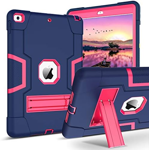 GUAGUA ile Uyumlu iPad 9th Nesil Kılıf, iPad 8th / 7th Nesil Kılıf, iPad 10.2 Kılıf 2021/2020/2019 Kickstand Ağır Kapak 3 in