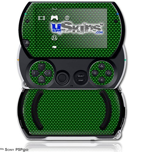 Karbon Fiber Yeşil-Çıkartması Tarzı Skins (Sony PSPGo uyar)