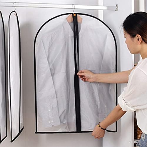 XiaoGui Asılı Toz Geçirmez Giysi Kapak Çanta için Fermuar ile T-Shirt, Ceket, Takım Elbise,Elbiseler,Mont, 6 Set Giysi Giysi