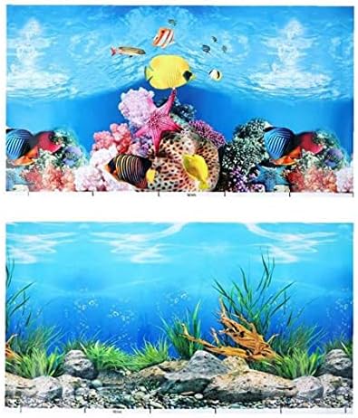 Akvaryum Arka Plan Sticker Çift Taraflı Balık Tankı Dekoratif Resimler Sualtı Zemin Dekor