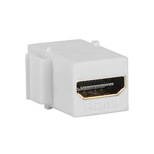 USHANLIN HDMI Keystone Jack HDMI Kadın Kadın Çoğaltıcı Keystone Ekle (10 Paket, Beyaz)