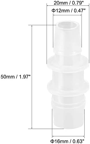 KFıdFran Akvaryum Hava Vana Bağlayıcı Düz Temizle Beyaz Plastik Havayolu Boru 12mm için 16mm (Akvaryum-Luftventilanschluss