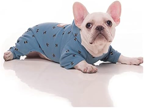 NJDAUTO Giyim ve Aksesuarları Sonbahar Pet Köpek Giysileri Küçük Köpek Giysileri Bulldog Sıcak Tulum Köpek Kalın Giysiler Chihuahua