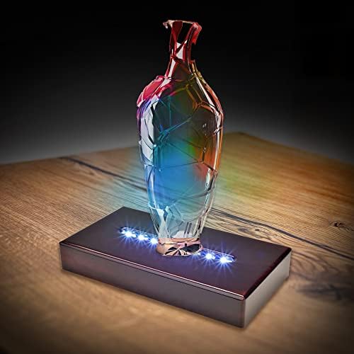 ASENTE 8 LED ışık Standı Tabanı - 3D Kristal Cam Sanatı için Dikdörtgen Ekran Kaidesi - AC / USB Kumandalı-Centerpieces için