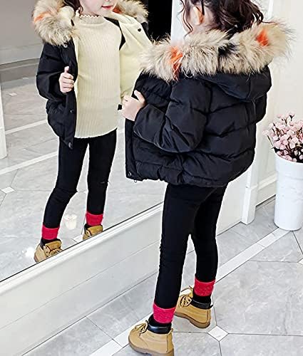Çocuklar Bebek Erkek Kız Sıcak Kabanlar Ceket Kalınlaşmak Pamuk Puffer Coat Faux Kürk Yaka Kapşonlu Peluş Aşağı Ceket Snowsuit