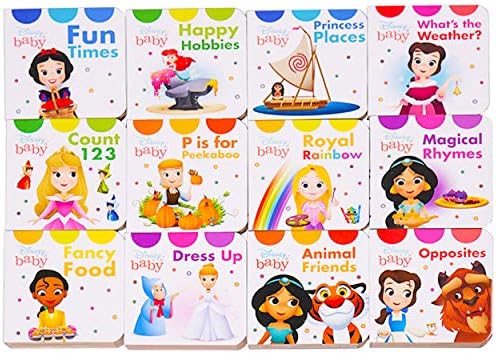 Disney Kurulu Kitaplar Disney Bebek Hikaye Kitabı Seti ~ 12 Paket Disney Prenses Kurulu Kitaplar Benim İlk Kütüphane Blok Kitaplar