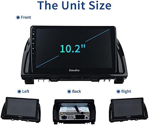 Dasaita 10.2 inç Büyük Ekran Tek Din Android 10.0 Araba Stereo için Mazda CX5 2013 2014 2015 Radyo GPS Navigasyon ile 4G Ram