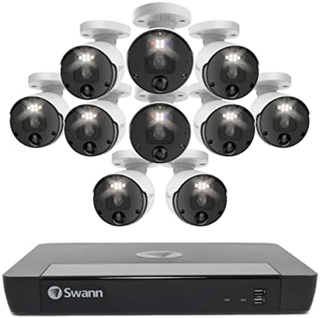 Swann 4 K Ultra HD 16-Kanal Pro Enforcer 2 TB NVR Güvenlik Sistemi ile 10x Bullet Kamera