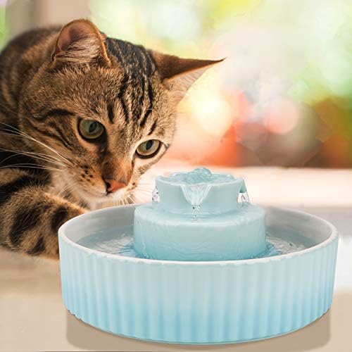 Wonder Yaratık Cupcake Kedi Su Çeşmesi Porselen, Köpek ve Kedi için Pet Çeşme, 3 Karbon Filtreler ve 2 Su Pompaları
