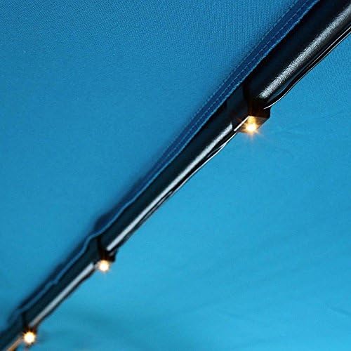 KCHEX 30 LED aydınlatma eliptik şekil şemsiye GÜNEŞ PANELI dize ışıkları sıcak beyaz için 8ft / 9ft 6-kaburga açık veranda