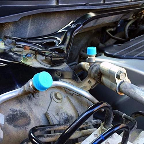 Araba Klima Servis Kapağı, 30 Adet ABS Mavi Mühür R134A Model A / C Soğutucu Bağlantı Noktası Kapağı (Kutu İle)