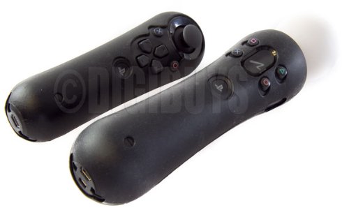 PS3 Move Cotrollers için siyah Silikon Kılıf seti