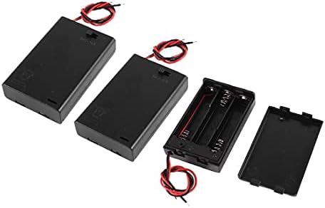 Batterien EİN/AUS-Schalter für 3 x AAA 4,5 V Draht 2 teiliges Batteriegehäuse(3 x AAA Pil 4.5 V için Açma/KAPAMA düğmesi 2